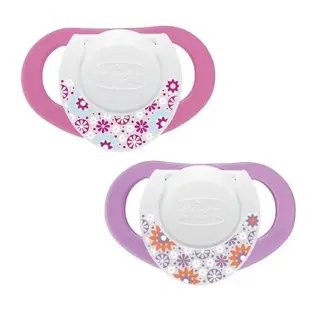 Пустышка латекс Chicco Physio Compact 6м+ (2 шт) розовая