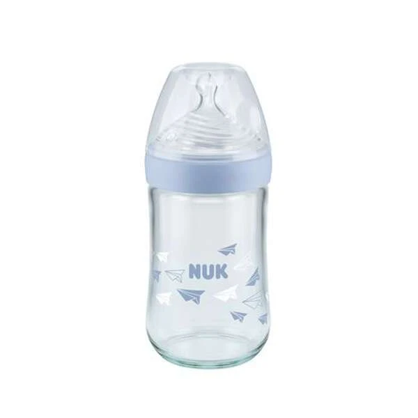 Бутылка Nuk Nature Sense 240 мл соска сил 2 р М стекло - фото 3