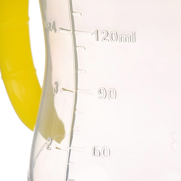 Бутылочка для кормления детская приталенная, с ручками, 150 мл, от 0 мес., цвет жёлтый МИКС 