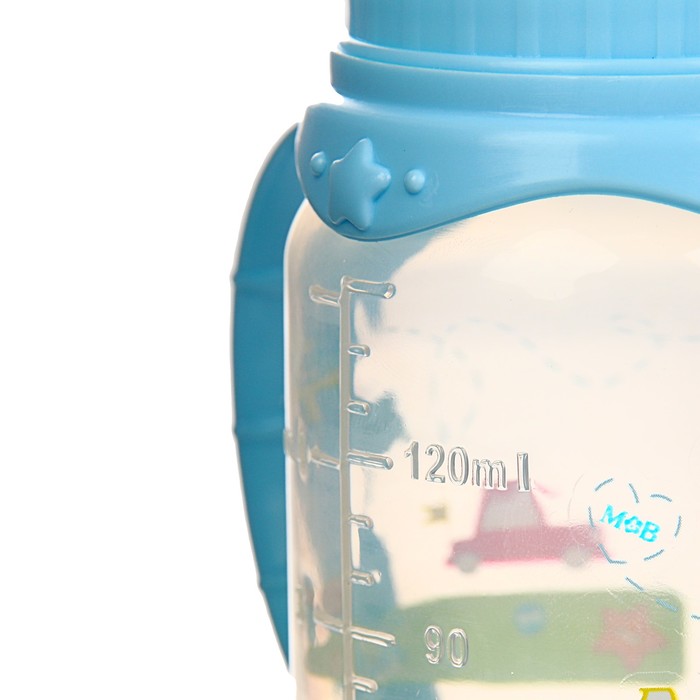 Бутылочка для кормления с ручками «Сыночек», 150 мл, от 0 мес., цвет голубой 