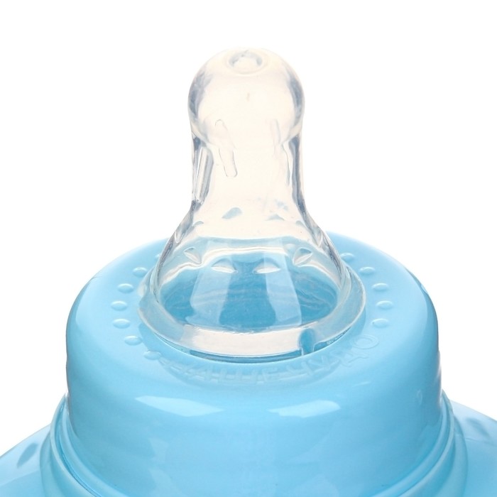 Бутылочка для кормления «Мишка Томми» детская приталенная, с ручками, 250 мл, от 0 мес., цвет голубой 