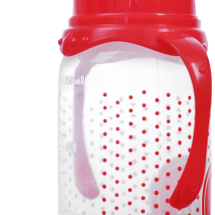 Бутылочка для кормления «Самая красивая» детская классическая, с ручками, 250 мл, от 0 мес., цвет красный 