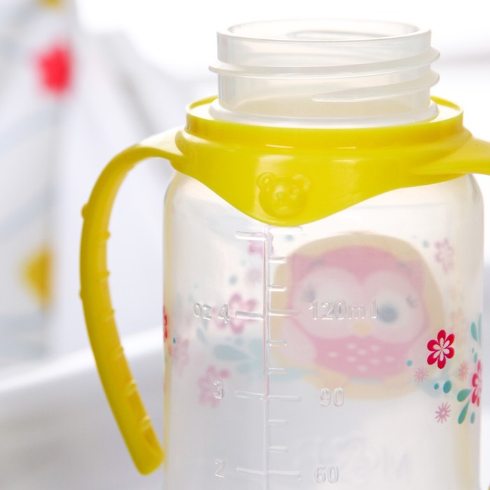 Подарочный детский набор «Совушка Лили»: бутылочка для кормления 150 мл + нагрудник детский непромокаемый из махры 