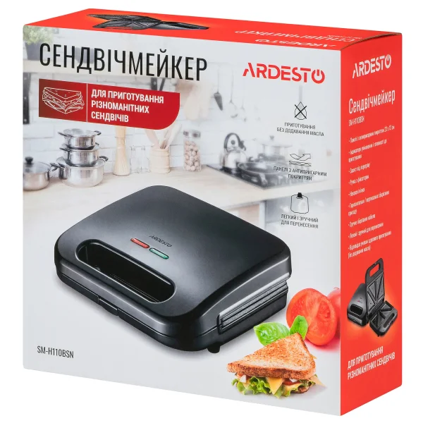 Сэндвичмейкер Ardesto SM-H110BSN - фото 3