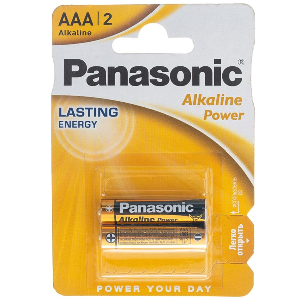 Батарейка Panasonic Alkaline Power LR03APB/2BP