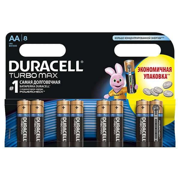 Батарейки Duracell Turbo Max АA 8 шт