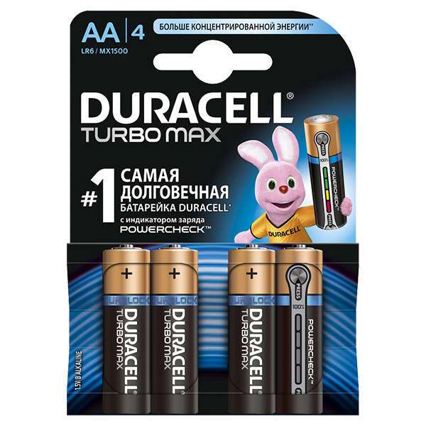 Батарейки Duracell Turbo Max АA 4 шт