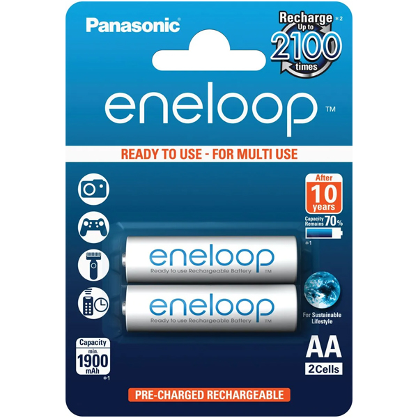 Аккумулятор Panasonic Eneloop AA 1900 mAh2B (BK-3MCCE/2BE)