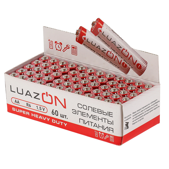 LuazON Super Heavy Duty, AA, R6 тұз батарейкасы, дәнекерлеу, 4 дана 