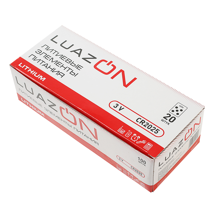 LuazON, CR2025, 3V литий батарейкасы, блистер, 5 дана 