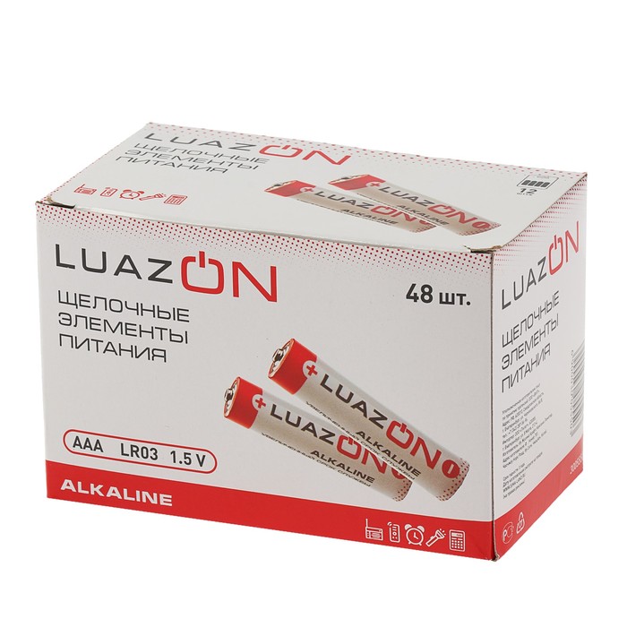 LuazON, AAA, LR03 алкалин батарейкасы, блистер, 4 дана 