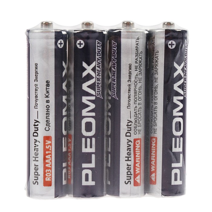 Pleomax Super Heavy Duty, AAA, R03-4S, 1.5 V, Spike тұзды батарейка, 4 дана 