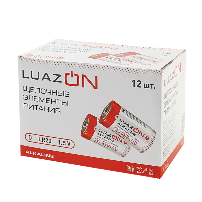 LuazON, D, LR20 алкалин батарейкасы, блистер, 2 дана 