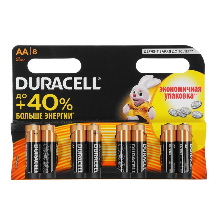 Duracell Basic, AA, LR6-8BL, 1.5 В, блистер, 8 дана алкалин батарейкасы 