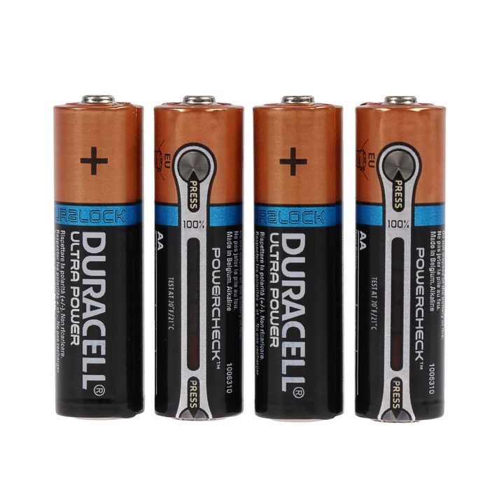 Батарейка алкалиновая Duracell Ultra Power, AA, LR6-12BL, 1.5В, 12 шт 