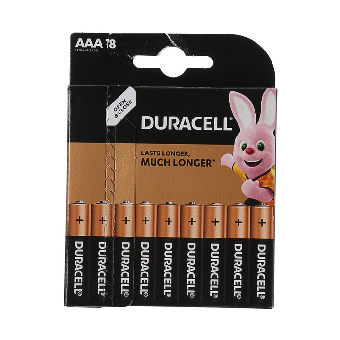 Батарейка алкалиновая Duracell Basic, AAA, LR03-18BL, 1.5В, блистер, 18 шт. 