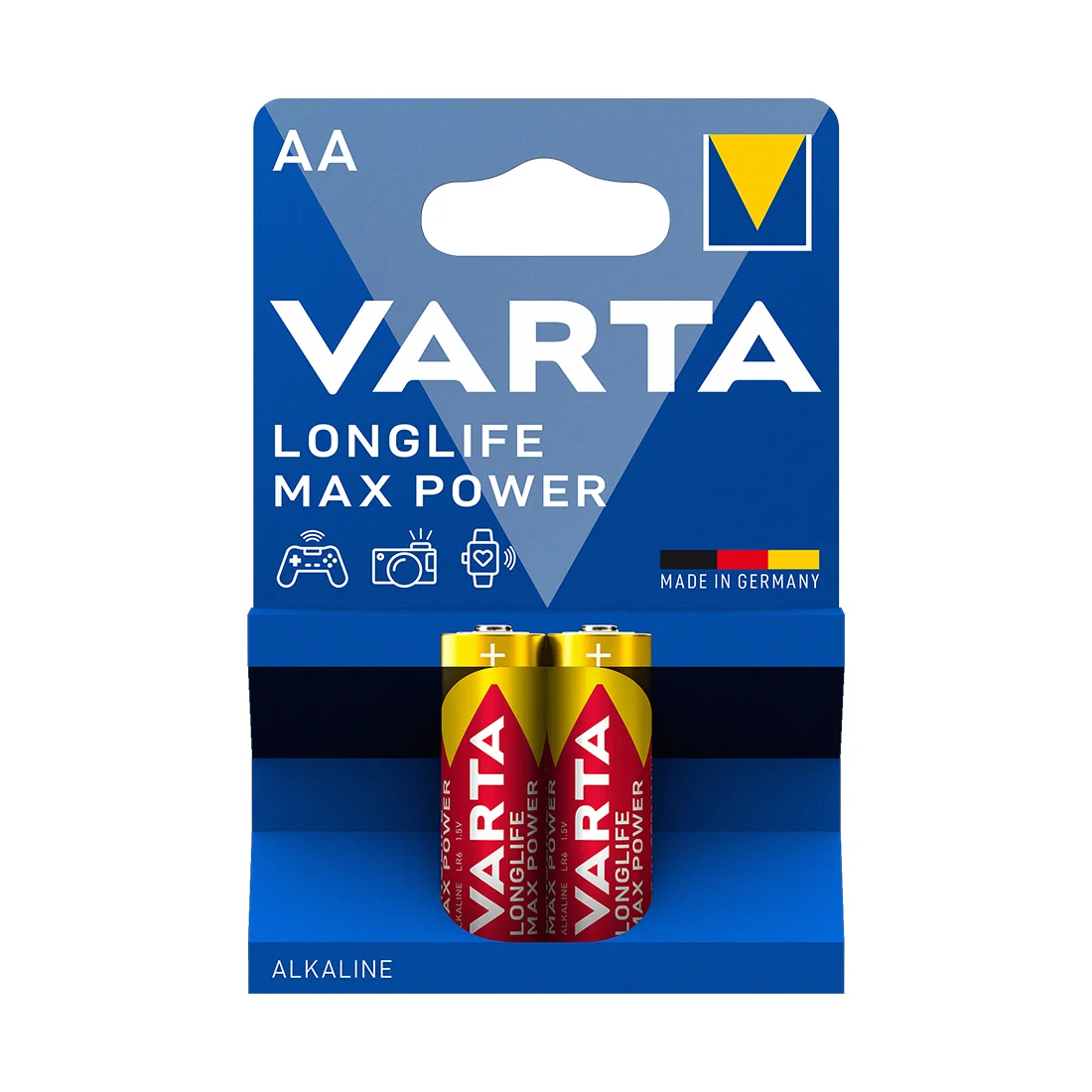 Батарейка VARTA Longlife Power Max Mignon 1.5V - LR6/AA 2 шт в блистере LR6/АА Longlife Power Max 2