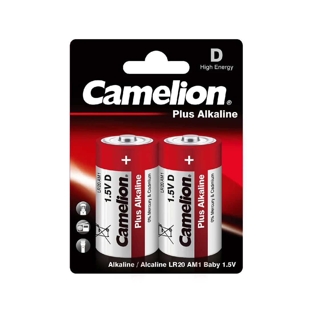 Батарейка CAMELION Plus Alkaline LR20-BP2 2 шт. в блистере LR20-BP2