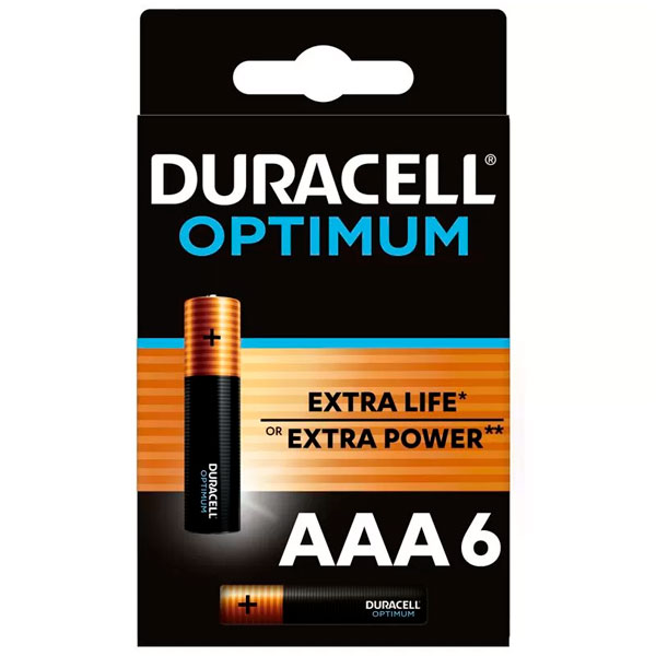 Батарейки Duracell Optimum AAА 6BKP CEE