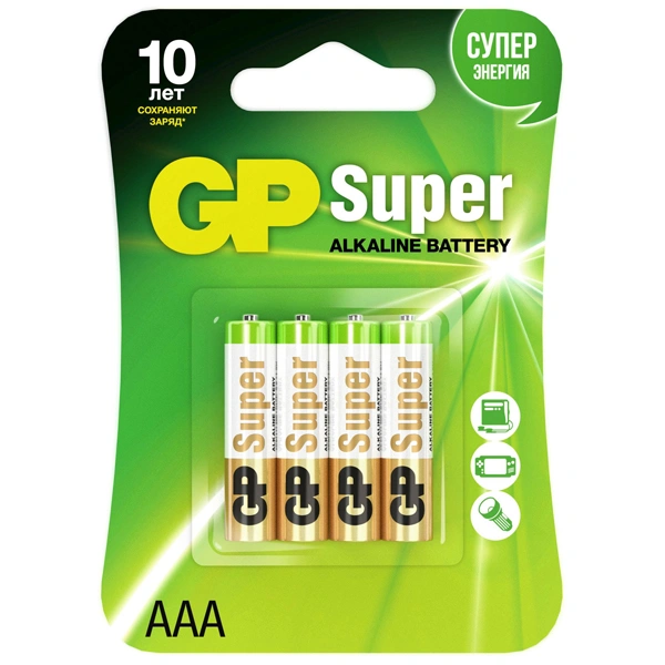 Батарейка GP Super 24A CR4 (ААА) блистер 4 шт