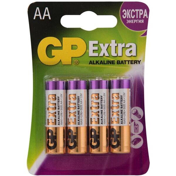 Батарейка GP Exltra 15AХ 2CR4 (АА) 4 шт