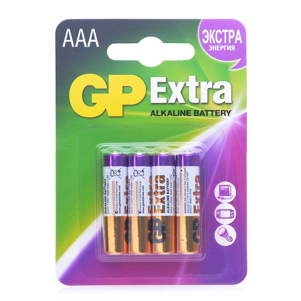 Батарейка GP Super 24AХ 2CR4 (ААА) блистер 4 шт