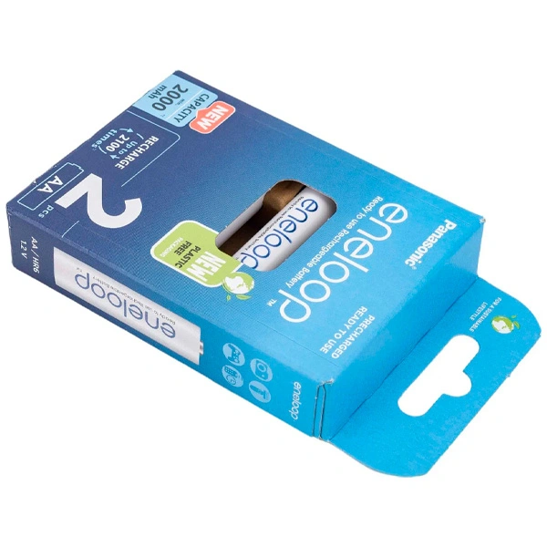 Аккумулятор Panasonic Eneloop BK-3MCDE/2BE / 2000 mAh AA BL2 - фото 3