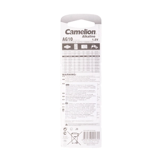 Батарейка CAMELION Alkaline AG10-BP10(0%Hg) 10 шт. в блистере AG10-BP10(0%Hg)