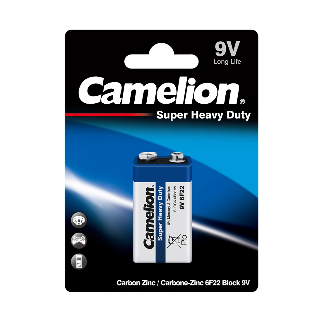 Батарейка CAMELION Super Heavy Duty 6F22-BP1B 