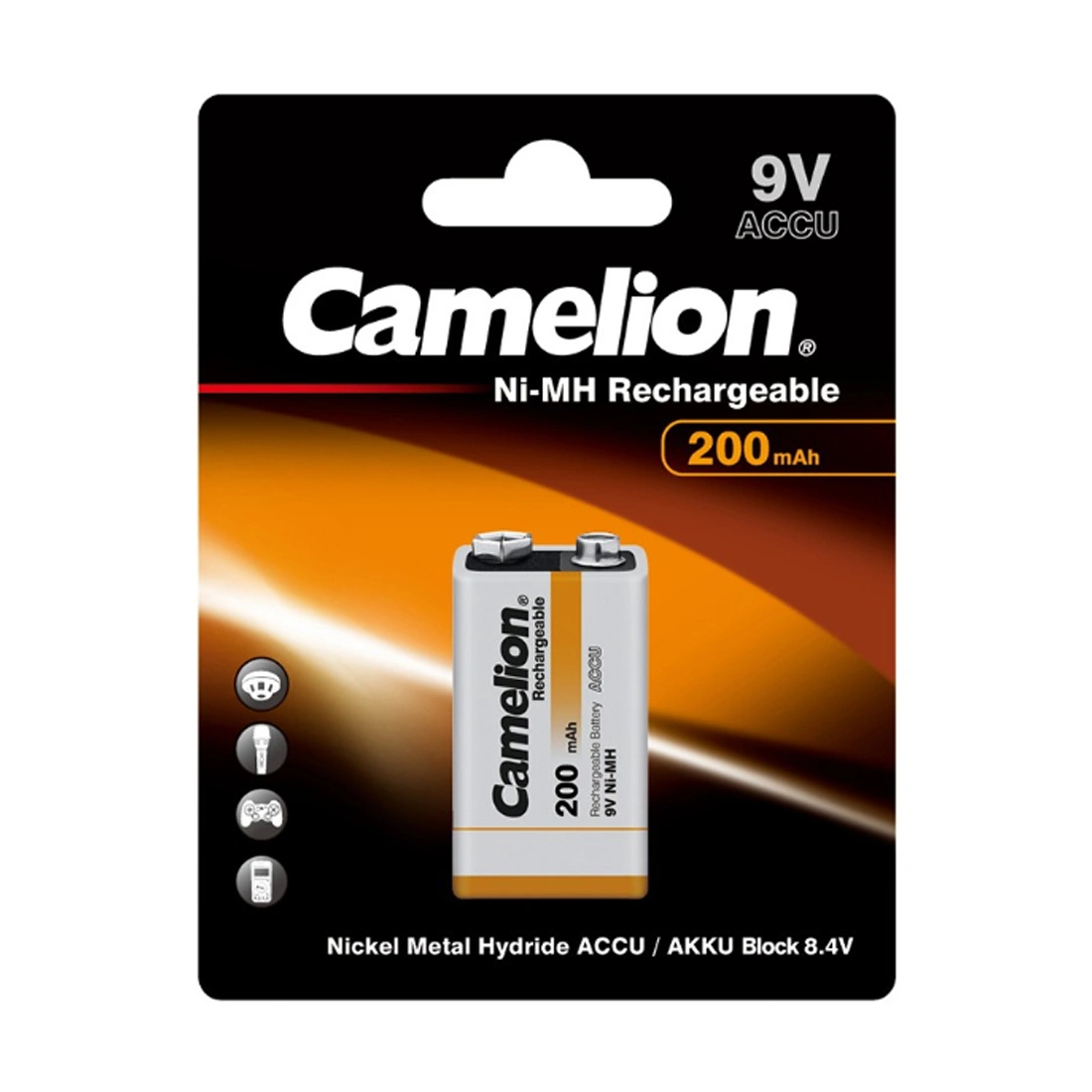Аккумулятор CAMELION Rechargeable Ni-MH NH-9V200BP1 в блистере 