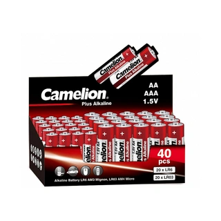 Батарейка CAMELION Plus Alkaline 20LR6+20LR03-SP4-CB 40 шт. в упак. 20LR6+20LR03-SP4-CB