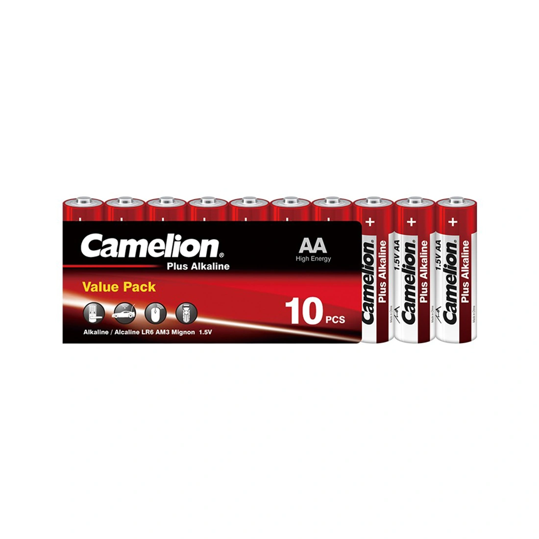 Батарейка CAMELION Plus Alkaline LR6-SP10-DA 10 шт. в плёнке LR6-SP10-DA