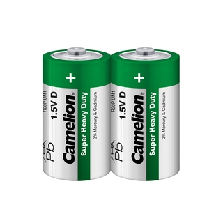 Батарейка CAMELION Super Heavy Duty R20P-SP2G 2 шт. в плёнке R20P-SP2G