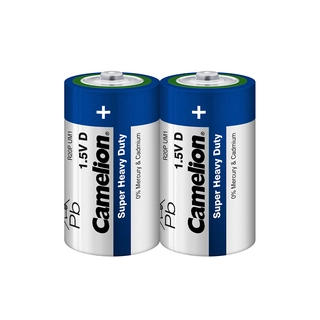 Батарейка CAMELION Super Heavy Duty R20P-SP2B 2 шт. в плёнке R20P-SP2B