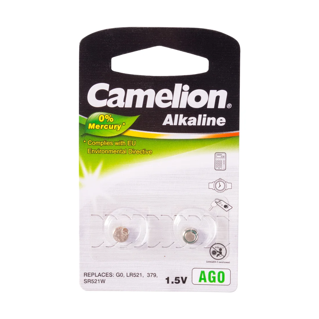 Батарейка CAMELION Alkaline AG0-BP2(0%Hg) 2 шт. в блистере AG0-BP2(0%Hg)