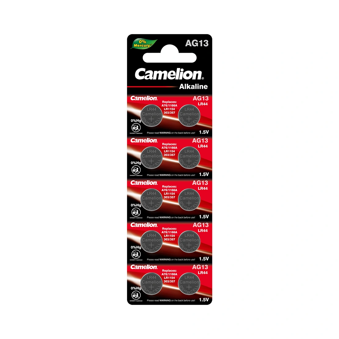 Батарейка CAMELION Alkaline AG13-BP10(0%Hg) 10 шт. в блистере AG13-BP10(0%Hg)