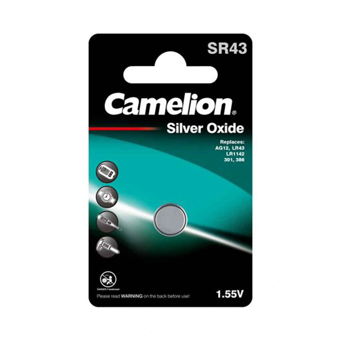 Батарейка CAMELION Silver Oxide SR43-BP1(0%Hg) SR43-BP1(0%Hg)