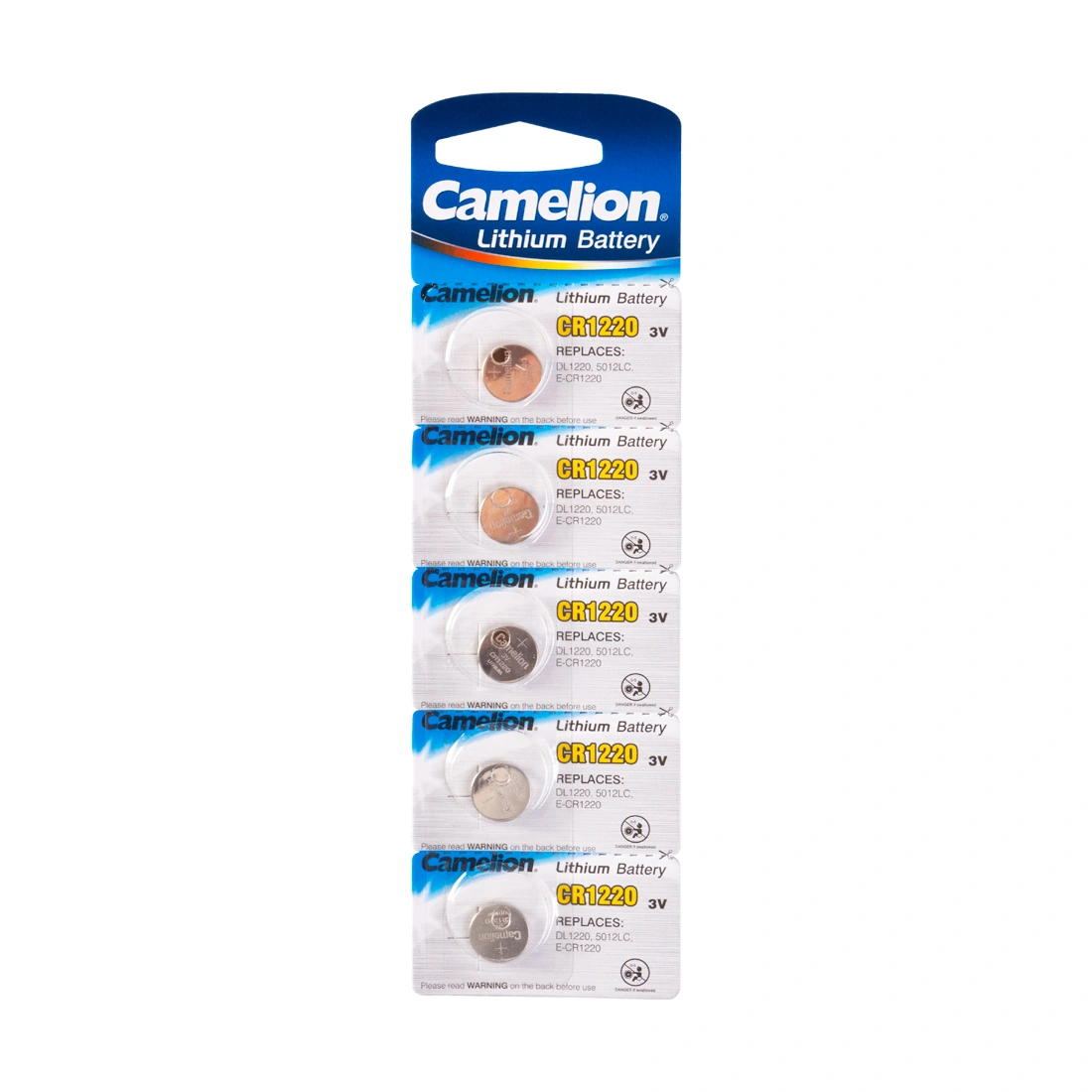 Батарейка CAMELION Lithium CR1220-BP5 5 шт. в блистере CR1220-BP5