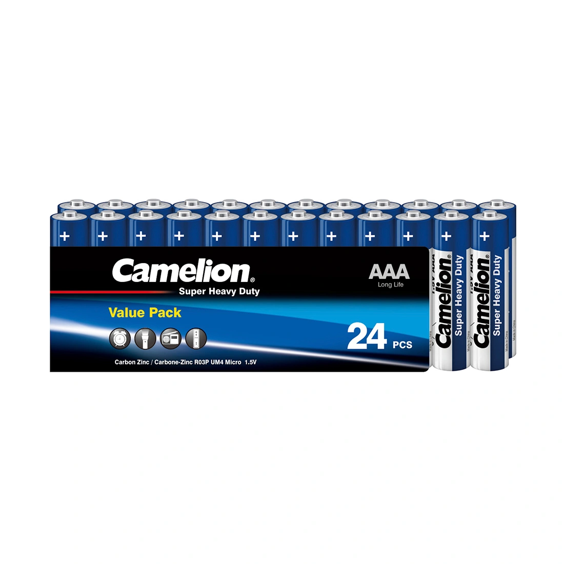 Батарейка CAMELION Super Heavy Duty R03P-SP24B 24 шт. в плёнке R03P-SP24B