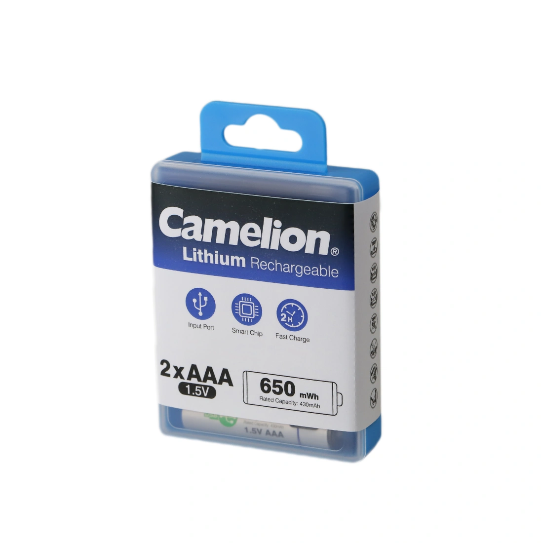 Аккумулятор CAMELION Lithium UB-AAA650-PBH2 2шт (перезаряжаемые от USB) UB-AAA650-PBH2
