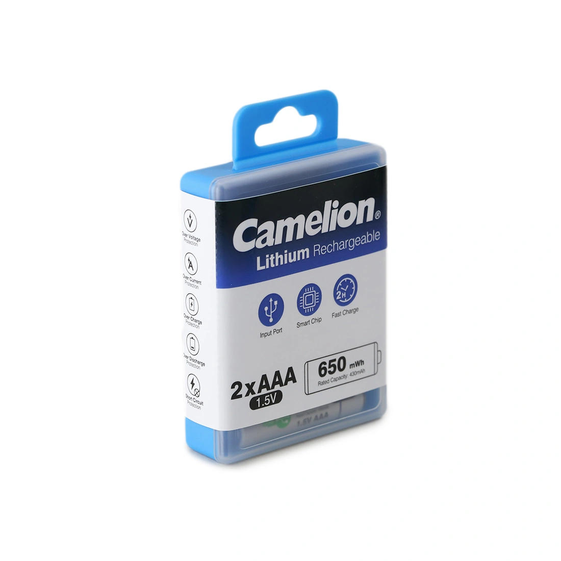 Аккумулятор CAMELION Lithium UB-AAA650-PBH2 2шт (перезаряжаемые от USB) UB-AAA650-PBH2 - фото 5