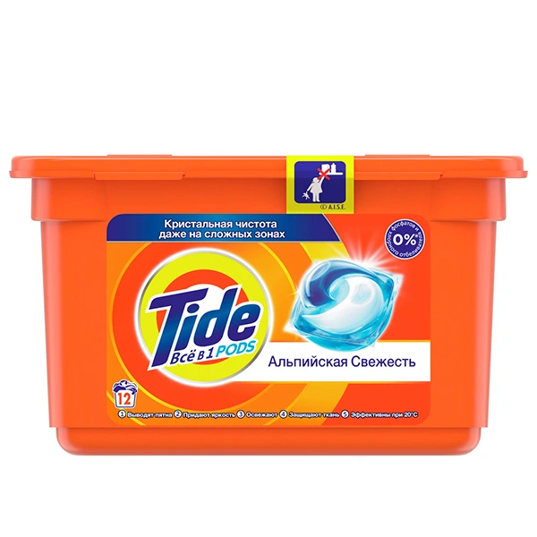 Капсулы для стирки Tide Альпийская свежесть 12 шт