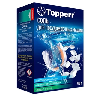 Соль для посудомоечных машин, таблетированная Topper 750 г 3318