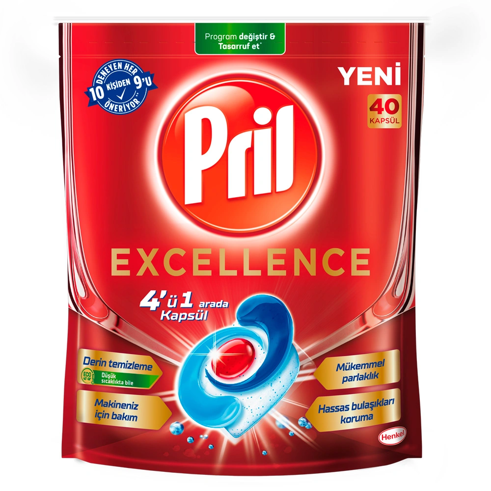 Средство для посудомоечных машин Pril Экселленс 4в1 40 капсул