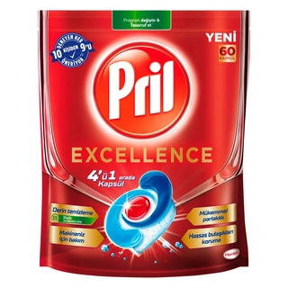 Средство для посудомоечных машин Pril Экселленс 4в1 60 капсул
