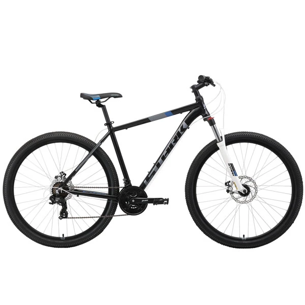 Велосипед Stark 19 Hunter 29.2 D чёрный/серый/синий 22"