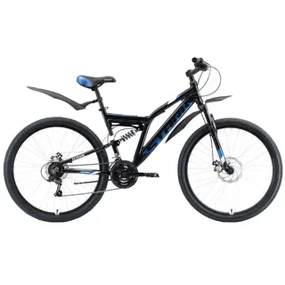 Велосипед Stark 20 Jumper 27.1 FS D 16" (Чёрный/голубой)