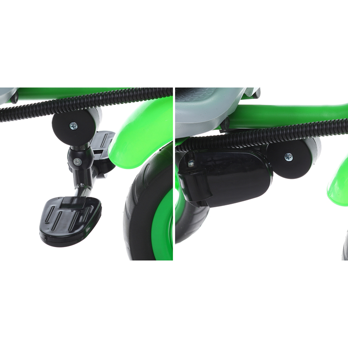 Велосипед трёхколёсный «Лучик Малют 2», колёса EVA 10"/8", цвет зелёный 