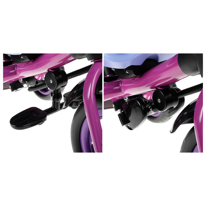 Велосипед трёхколёсный «Лучик Vivat 2», колёса EVA 10"/8", цвет фиолетовый 
