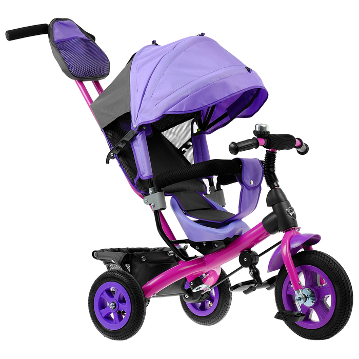 Велосипед трёхколёсный «Лучик Vivat 1», надувные колёса 10"/8", цвет фиолетовый 